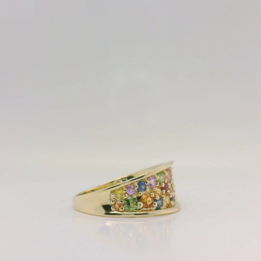 Multi Coloured Sapphire Ring