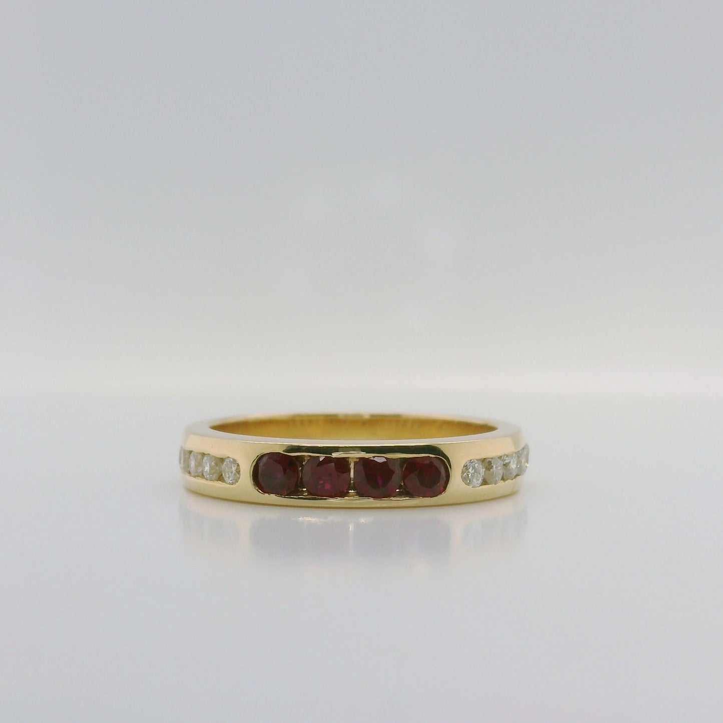 Ruby & Diamond Sectional Channel Set Ring