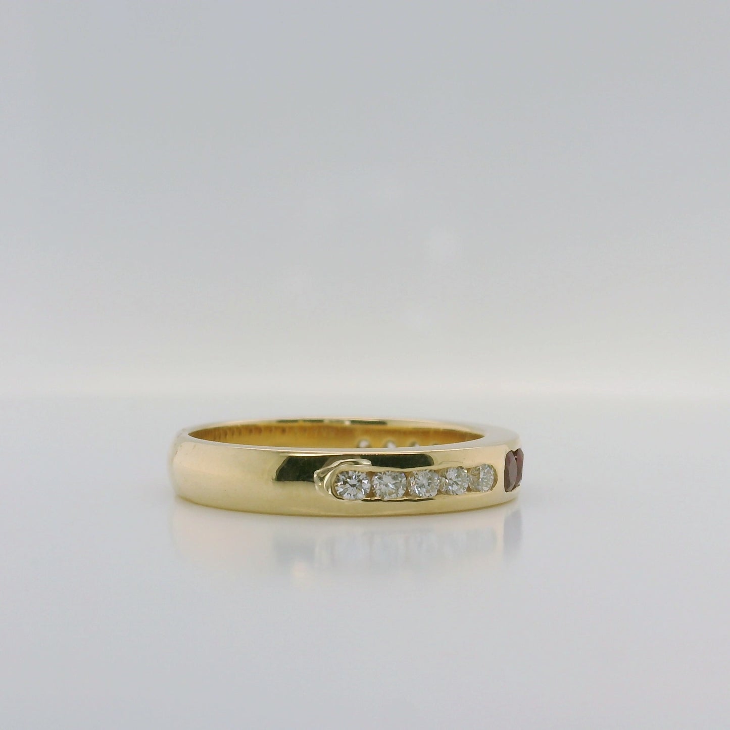 Ruby & Diamond Sectional Channel Set Ring