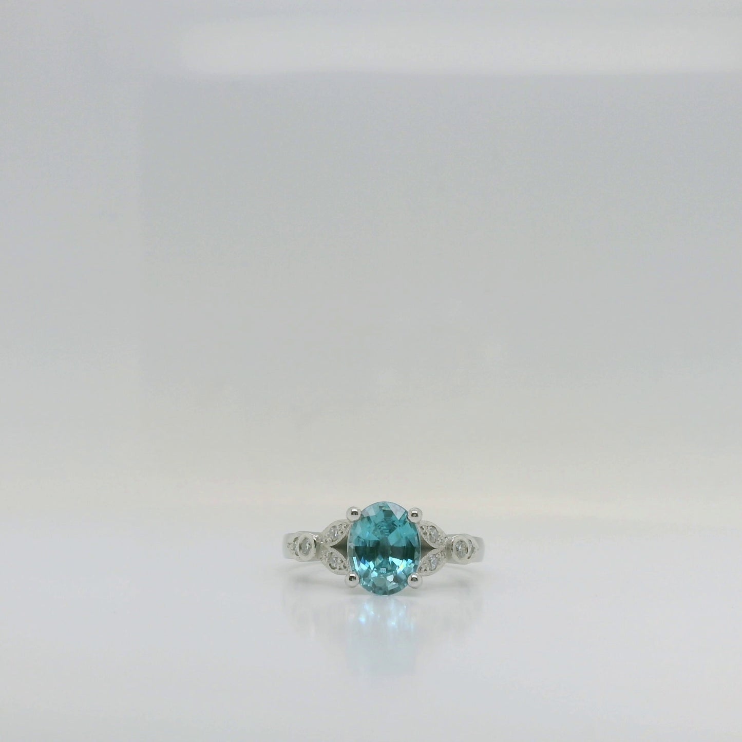 Blue Zircon Ring
