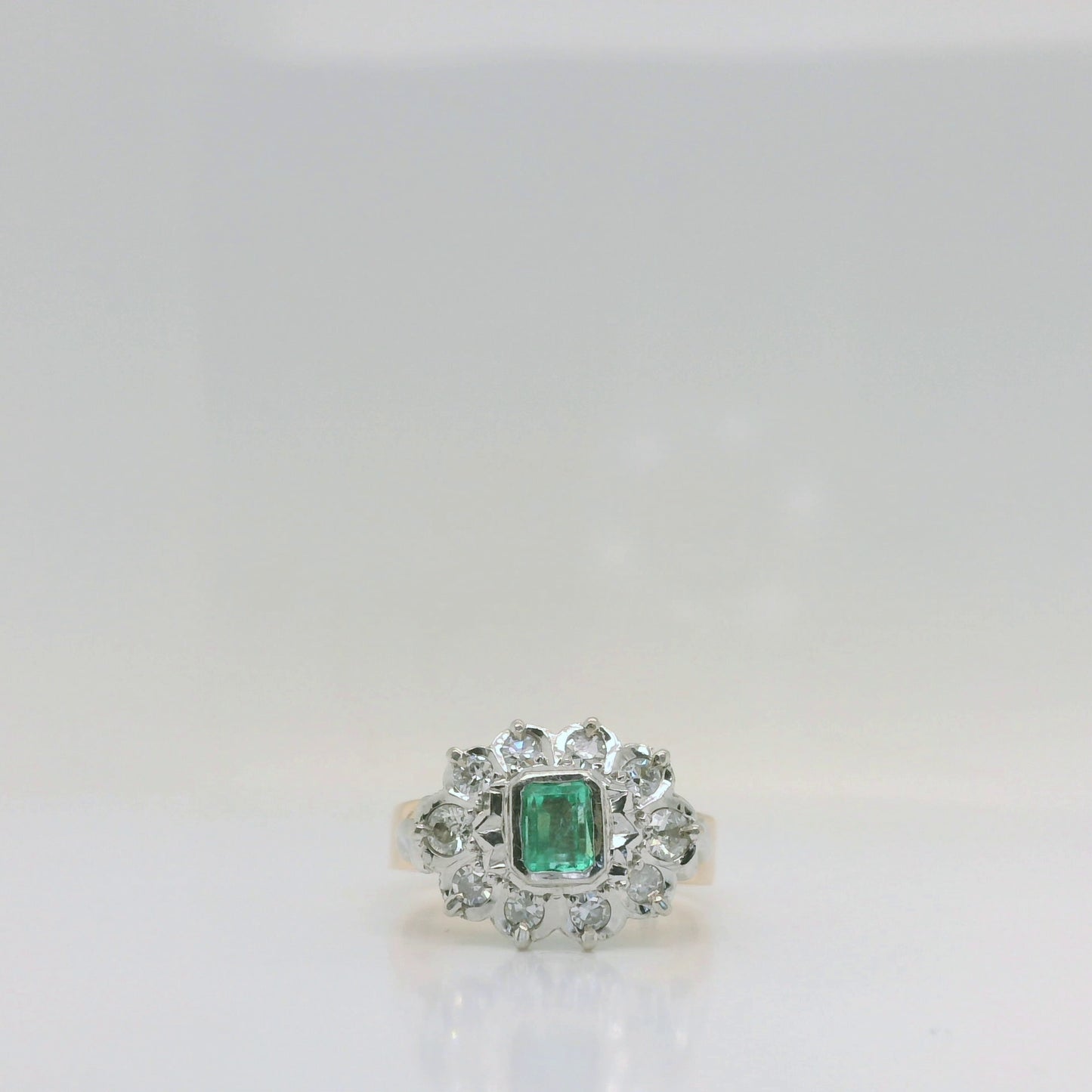 Emerald Cluster Ring