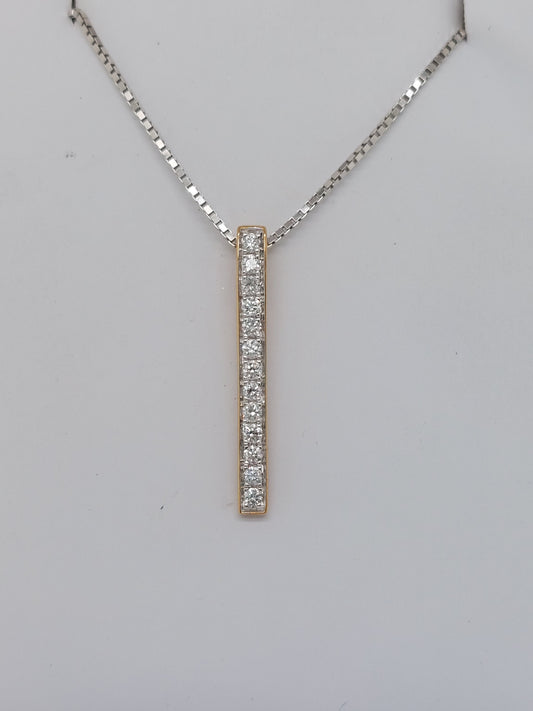 Diamond Bar Pendant