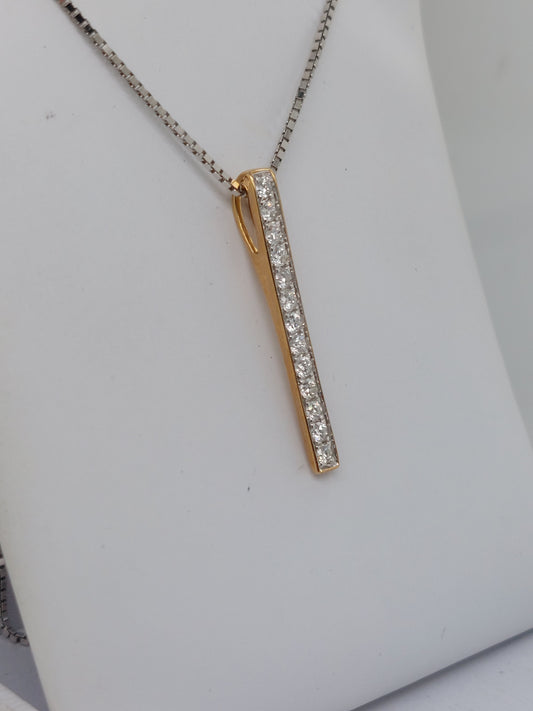 Diamond Bar Pendant