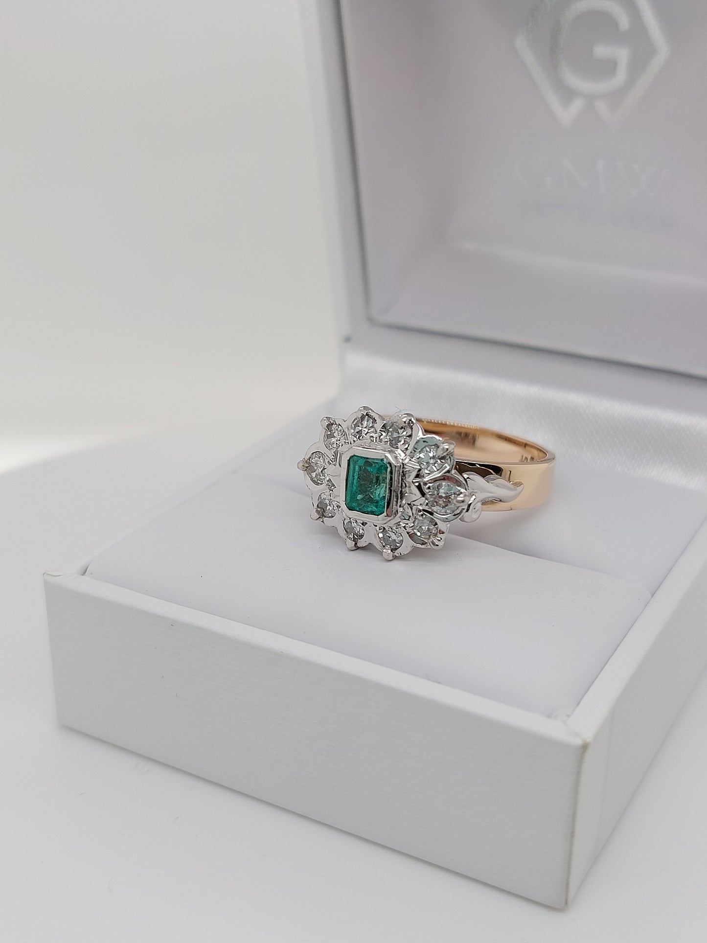 Emerald Cluster Ring