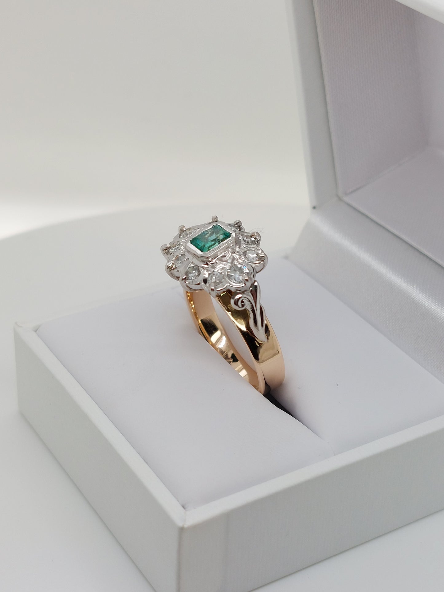 Emerald Cluster Ring