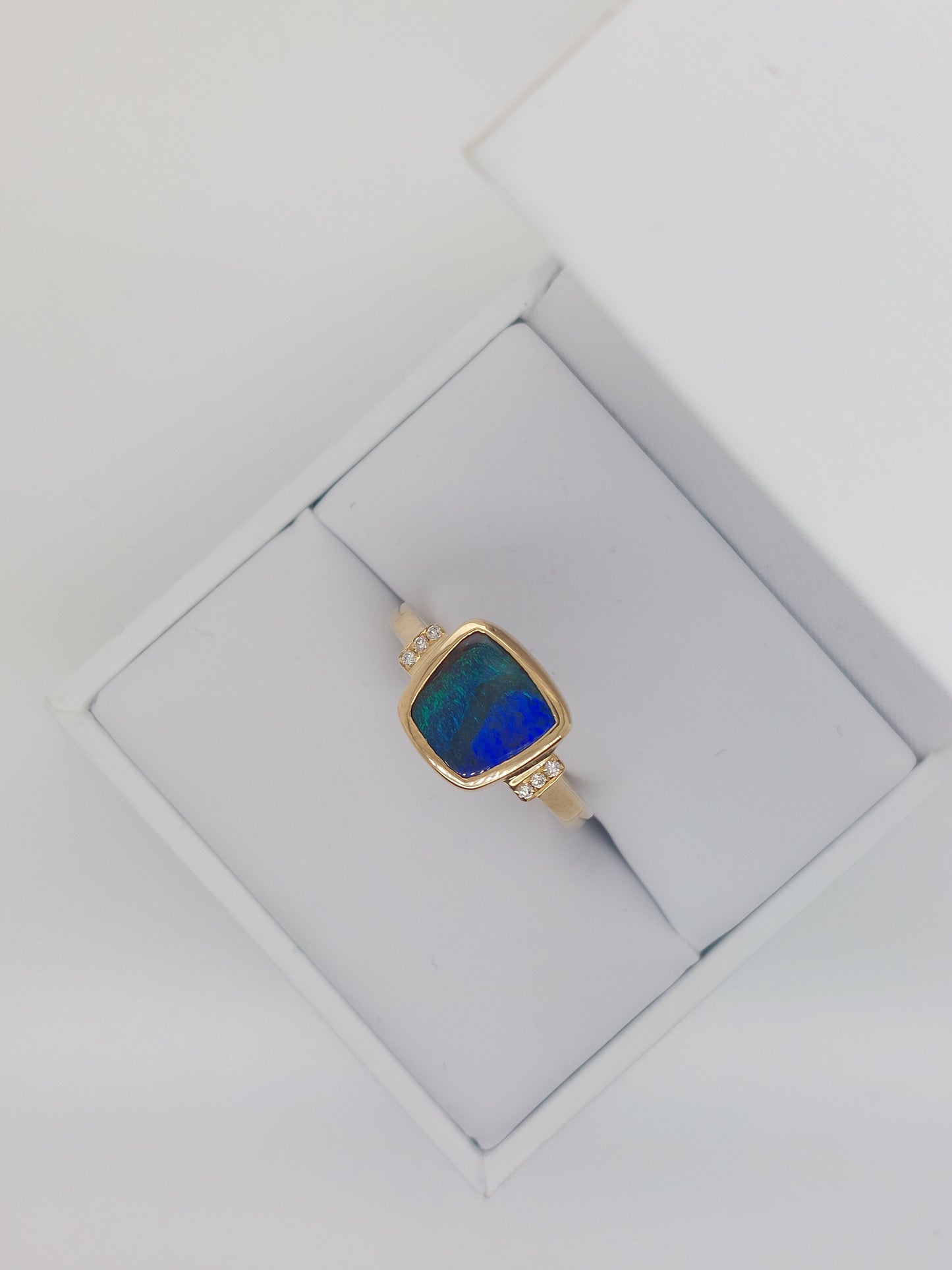 Opal & Diamond Ring