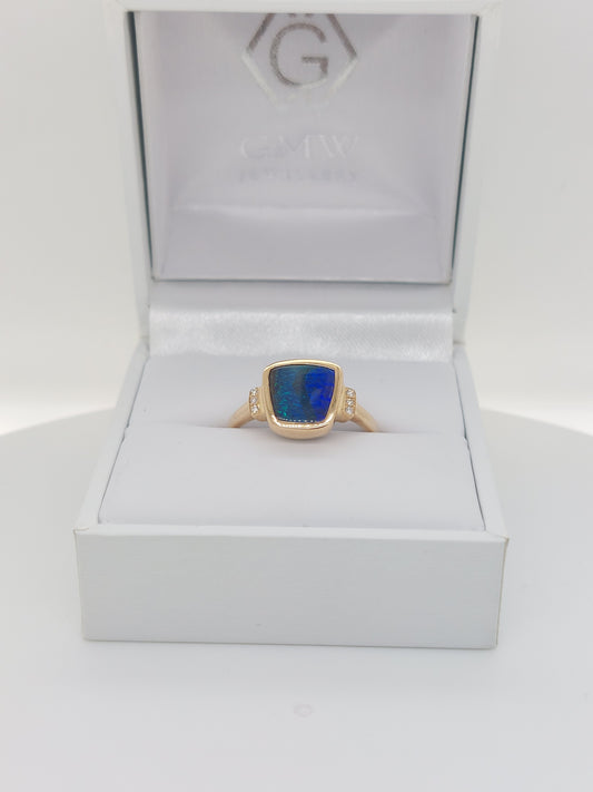 Opal & Diamond Ring