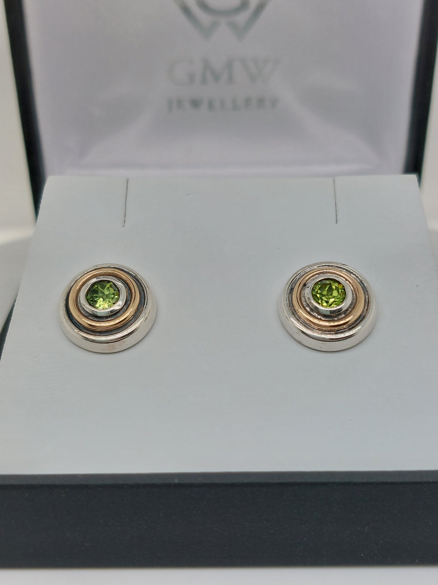 Two-Tone Peridot Earrings