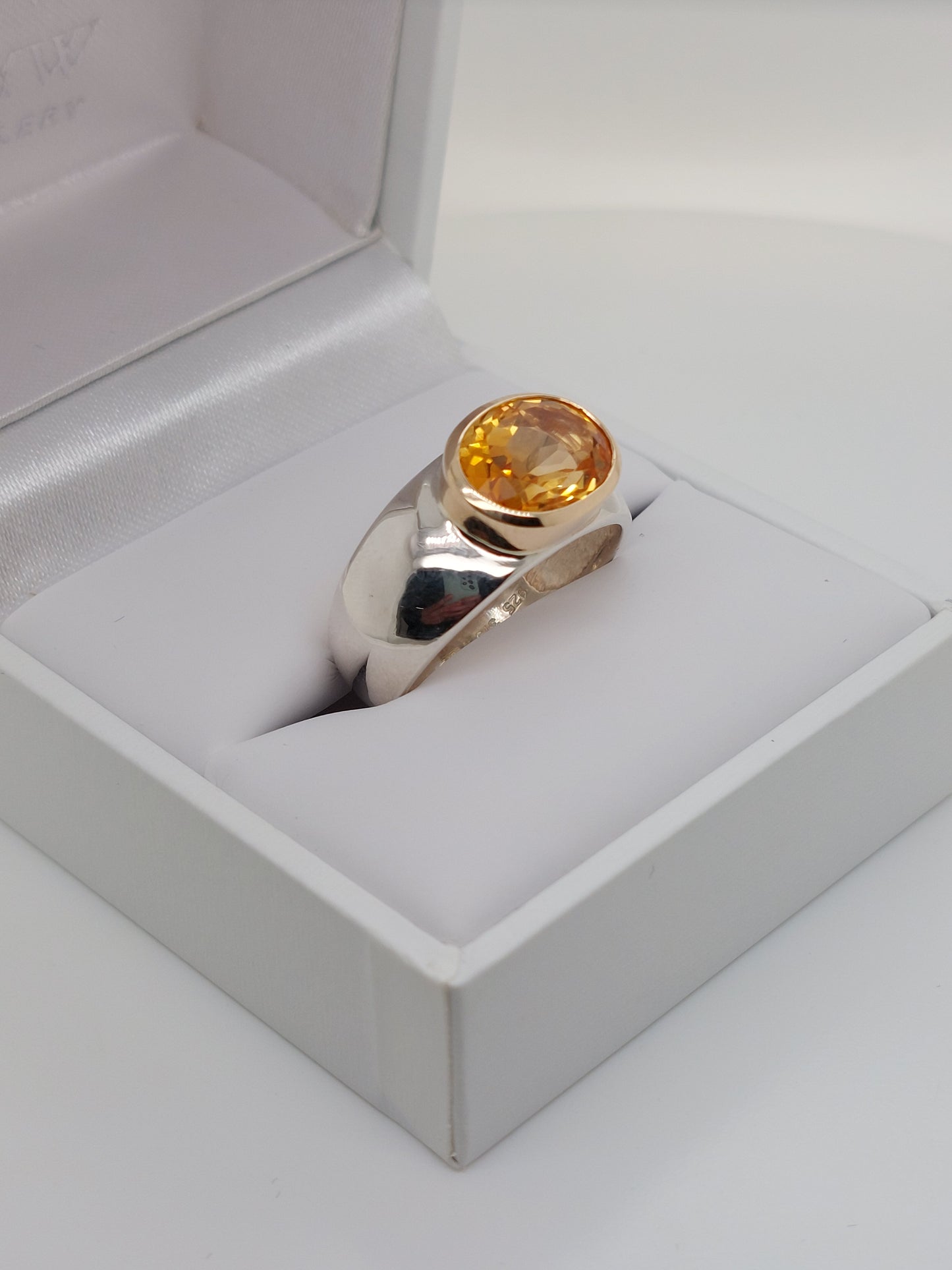 Two-Tone Citrine Ring