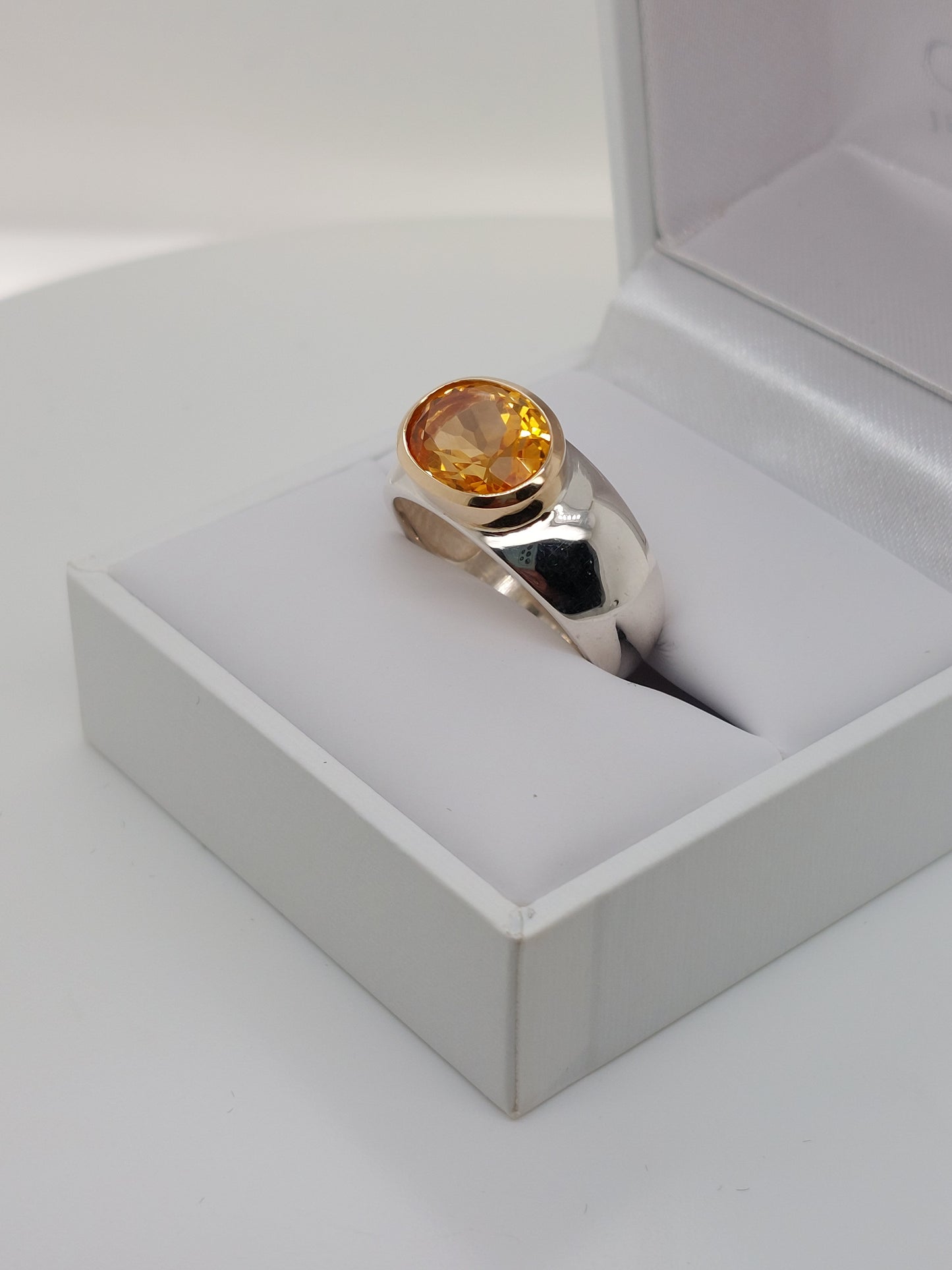 Two-Tone Citrine Ring