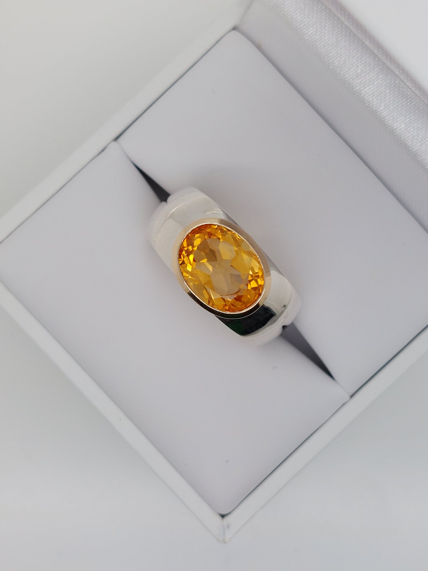 Two-Tone Citrine Ring