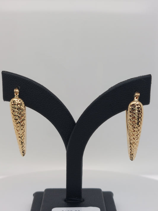 Textured V-Shape Earrings