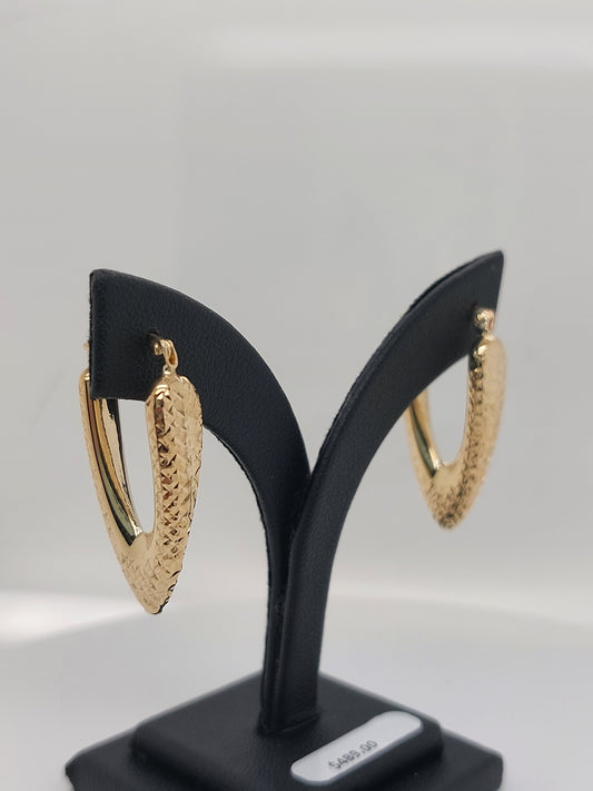 Textured V-Shape Earrings