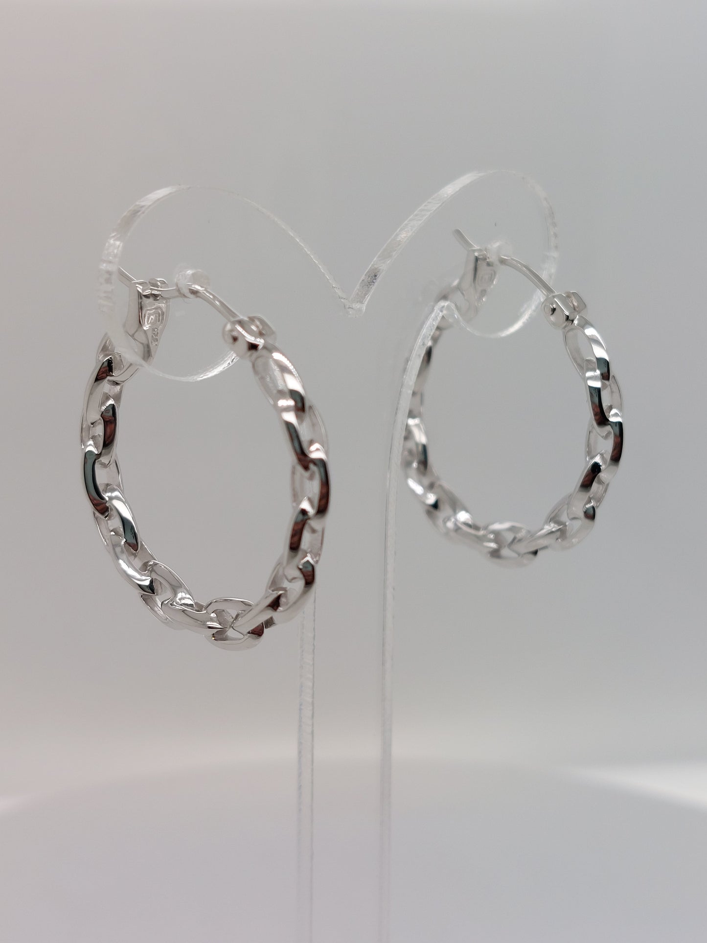 Chain Link Hoop Earrings