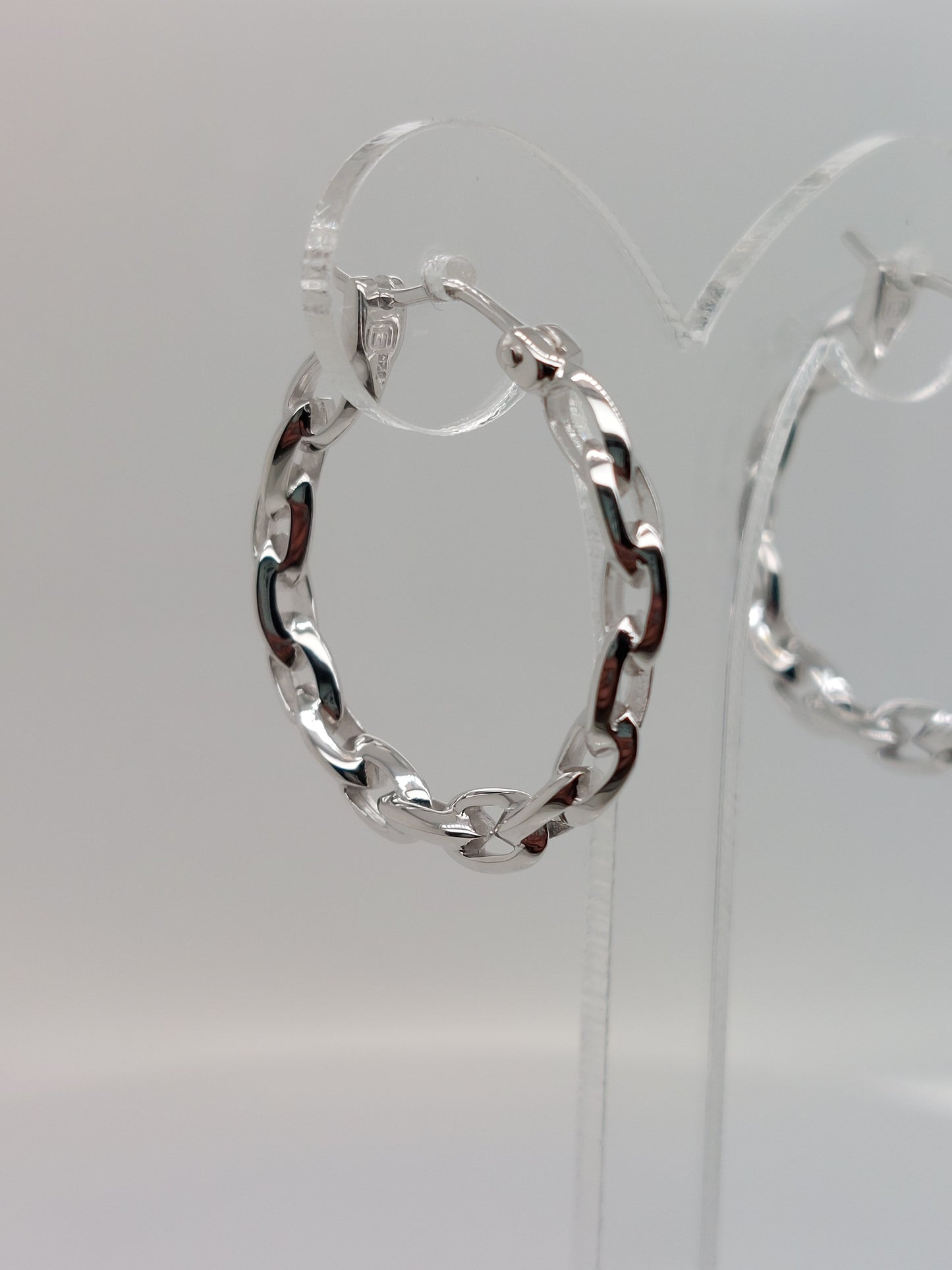 Chain Link Hoop Earrings