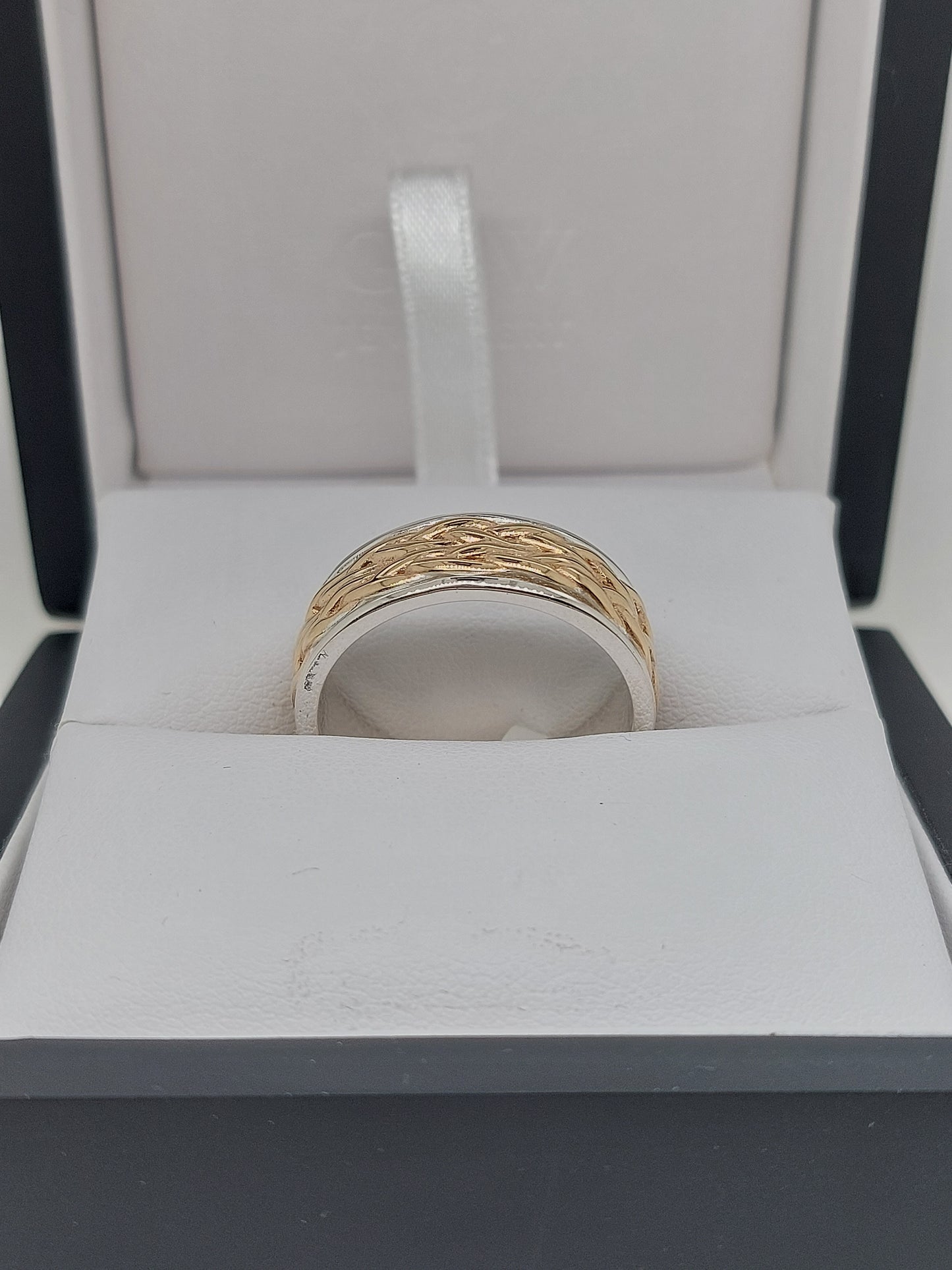 Gents Woven 4 Row Ring