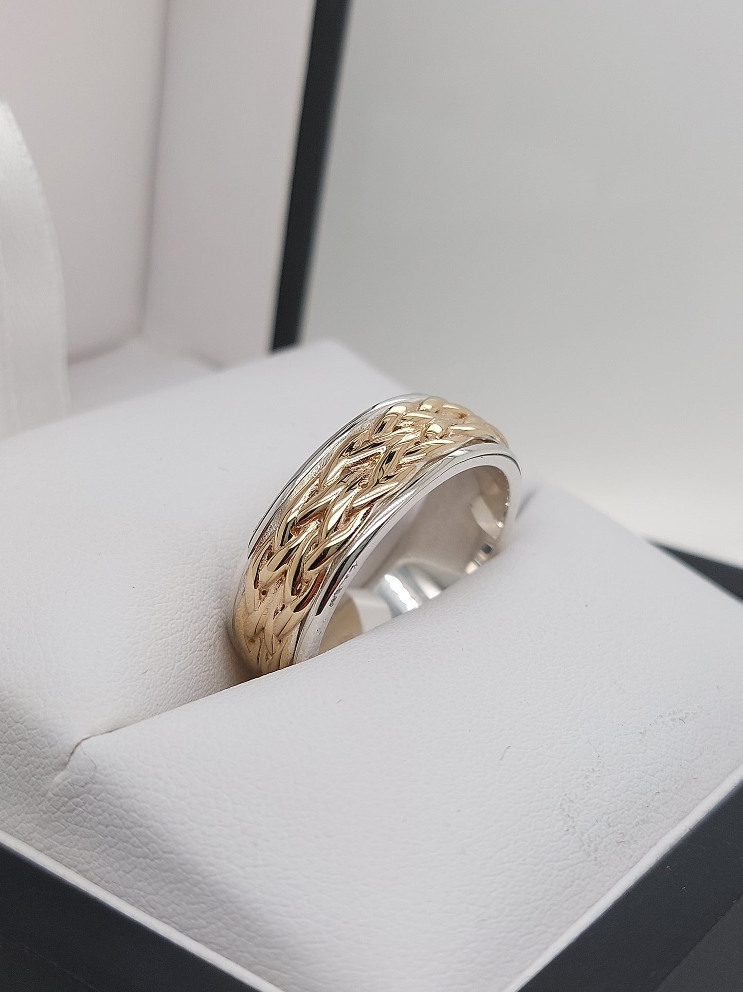 Gents Woven 4 Row Ring