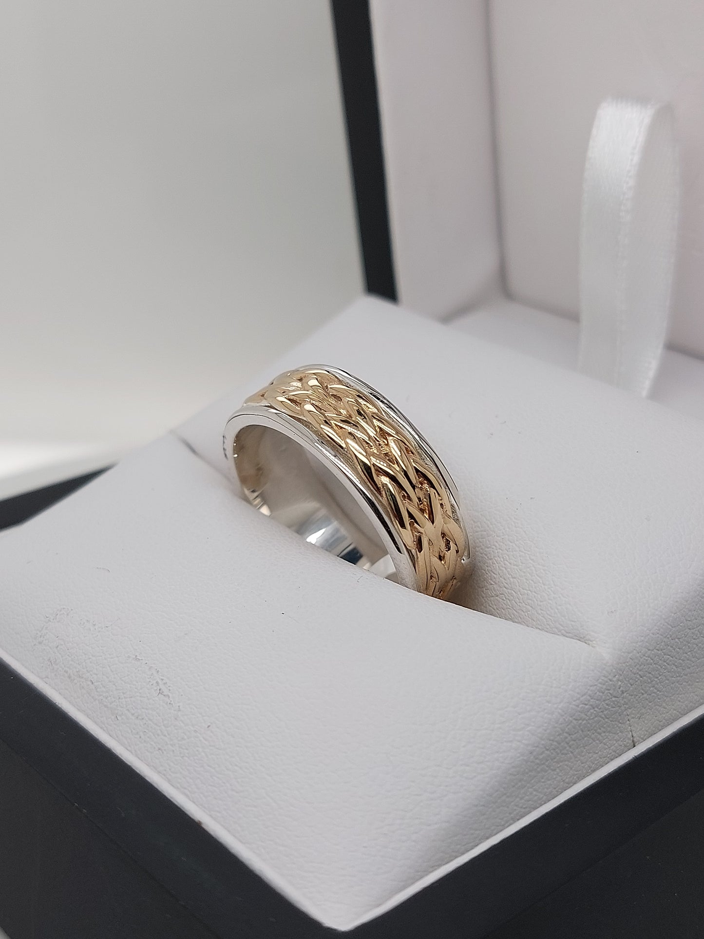 Gents Woven 4 Row Ring