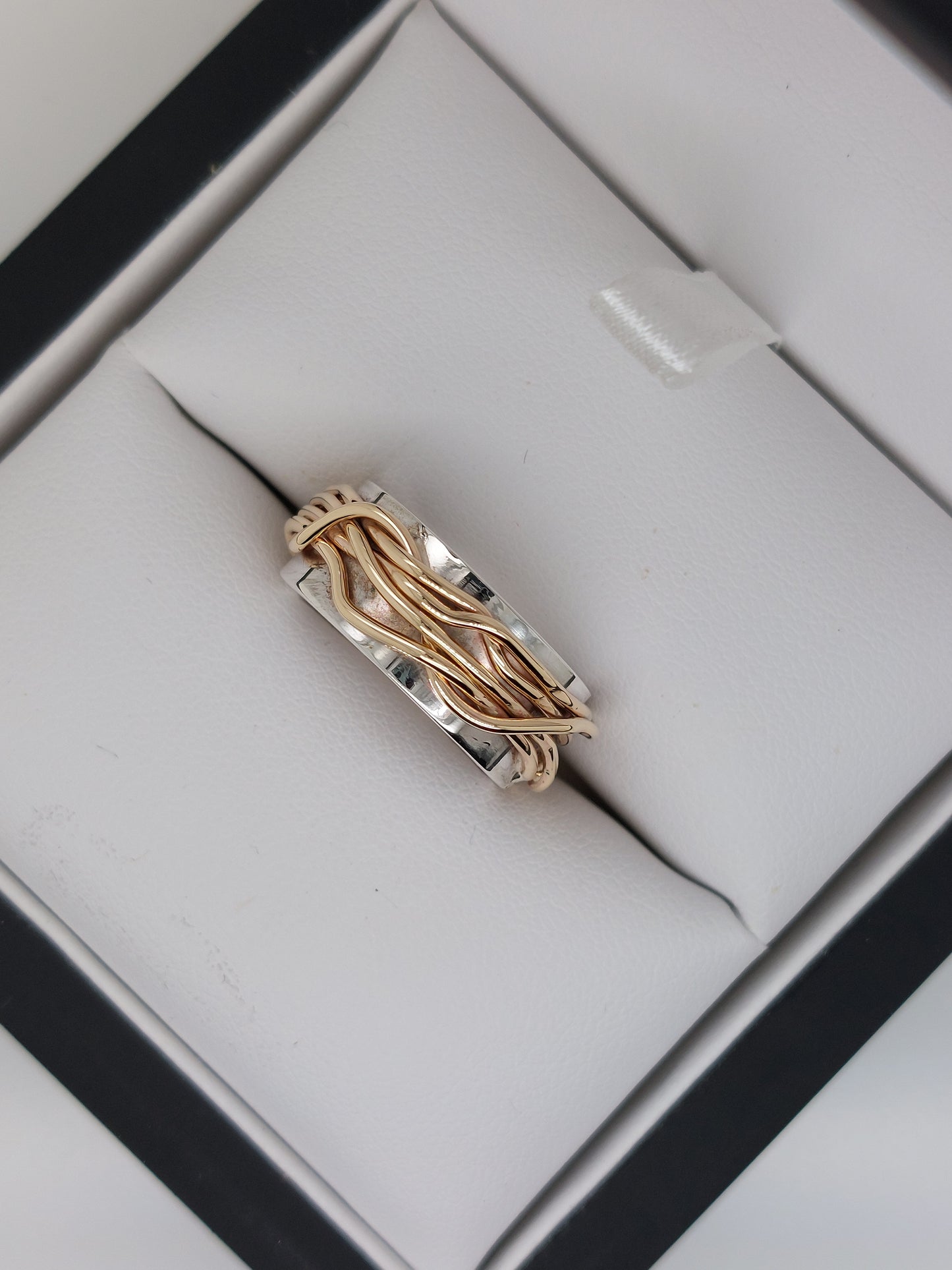 Gents Two-Tone Wire Ring