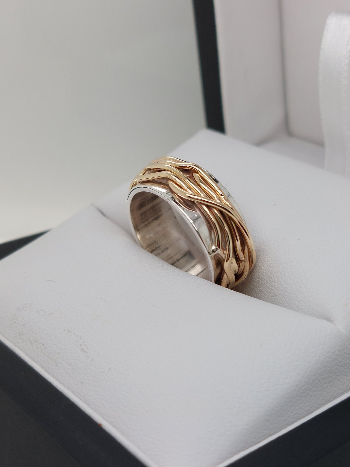 Gents Two-Tone Wire Ring