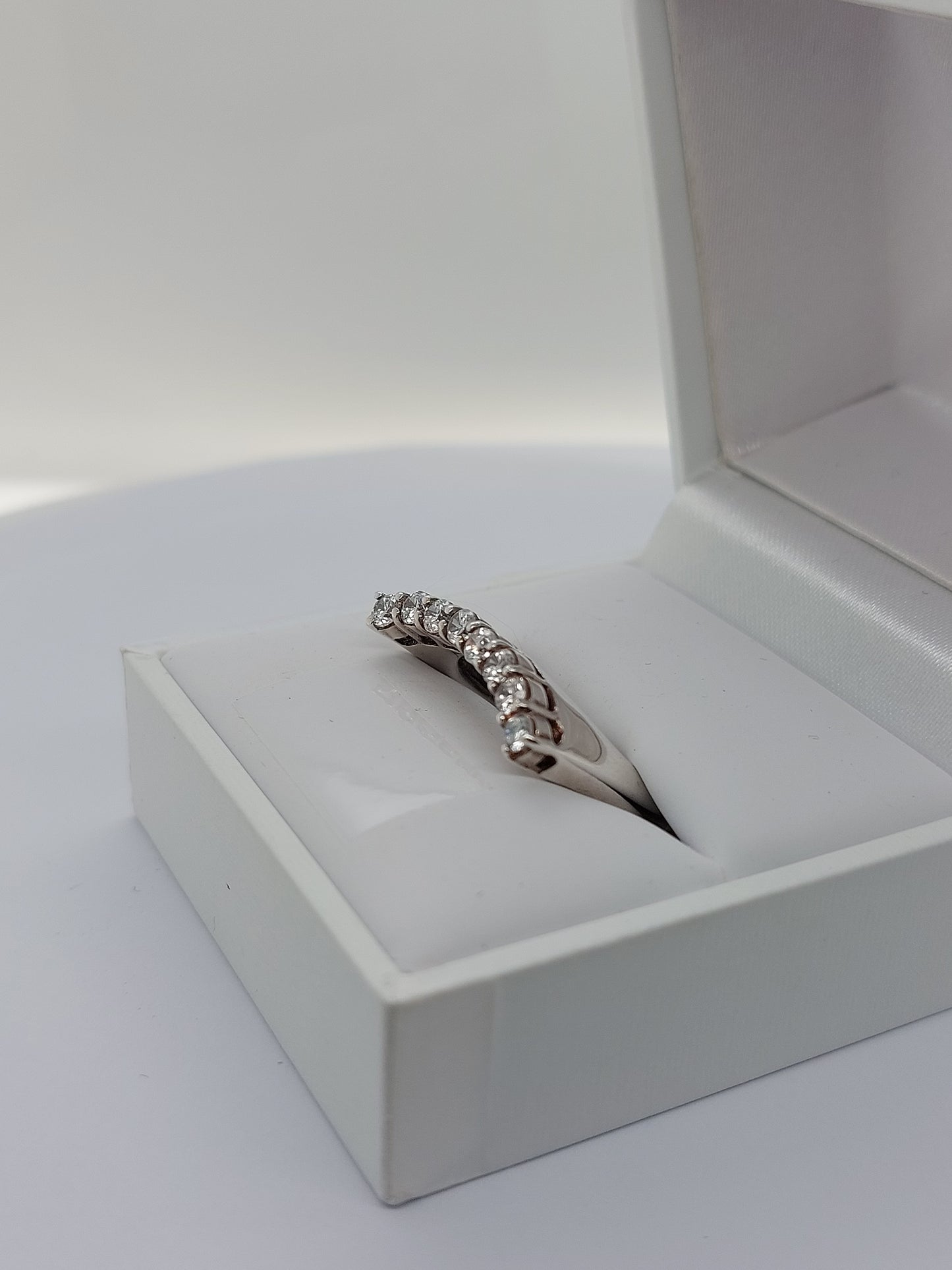 Curved Cubic Zirconia Ring