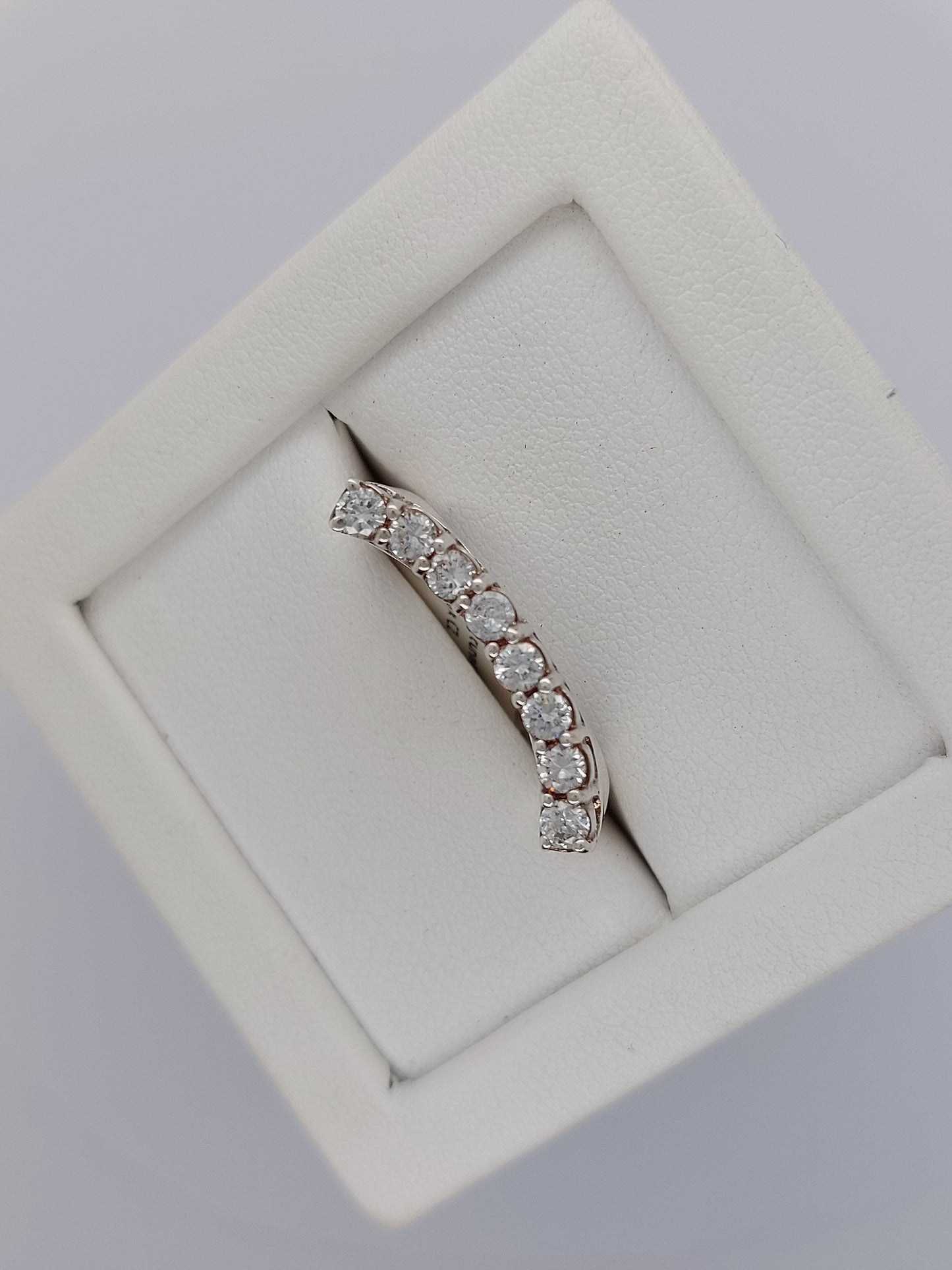 Curved Cubic Zirconia Ring