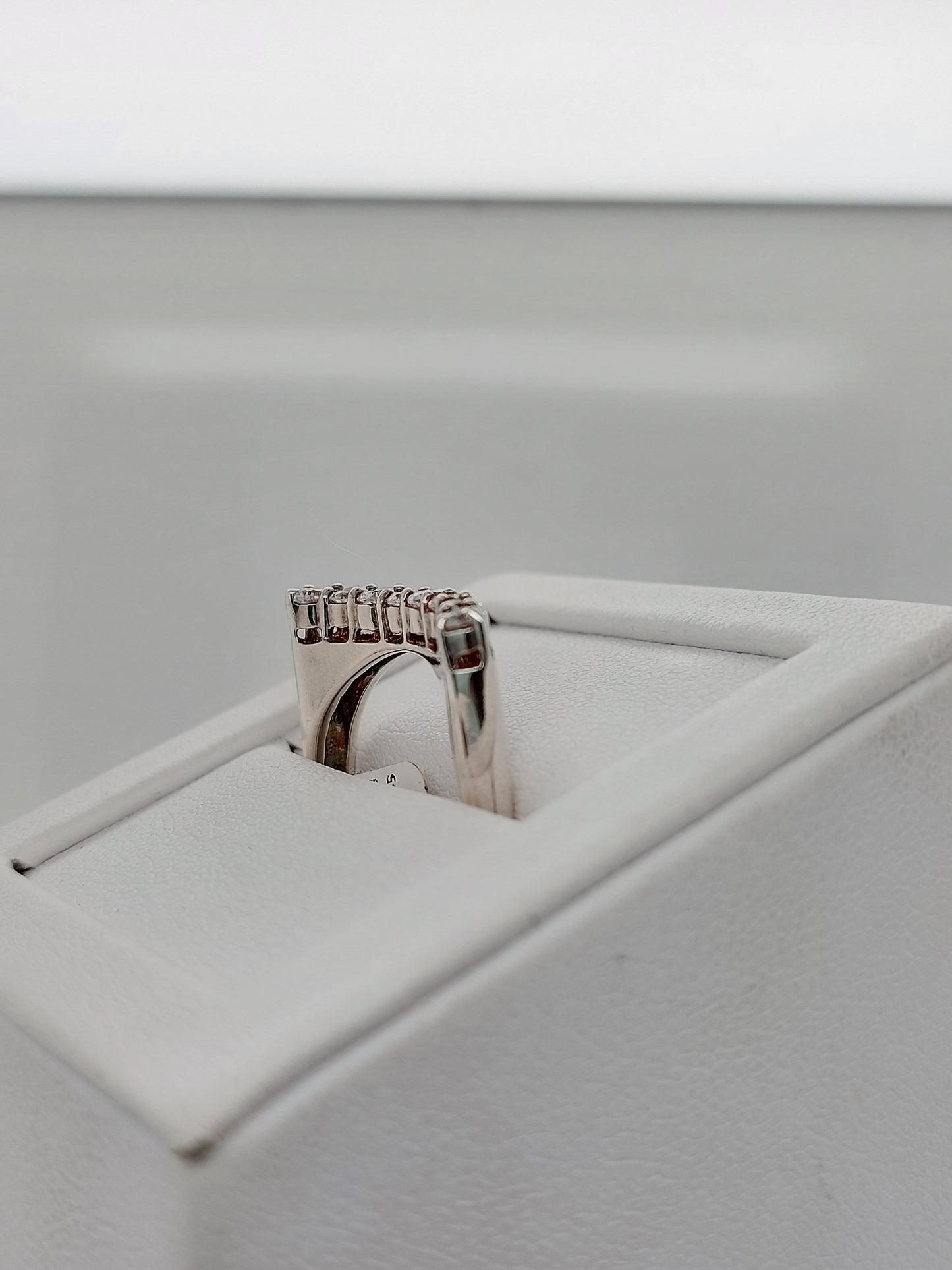 Curved Cubic Zirconia Ring