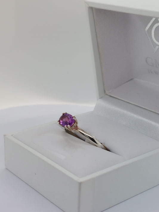 Double Claw Amethyst Ring