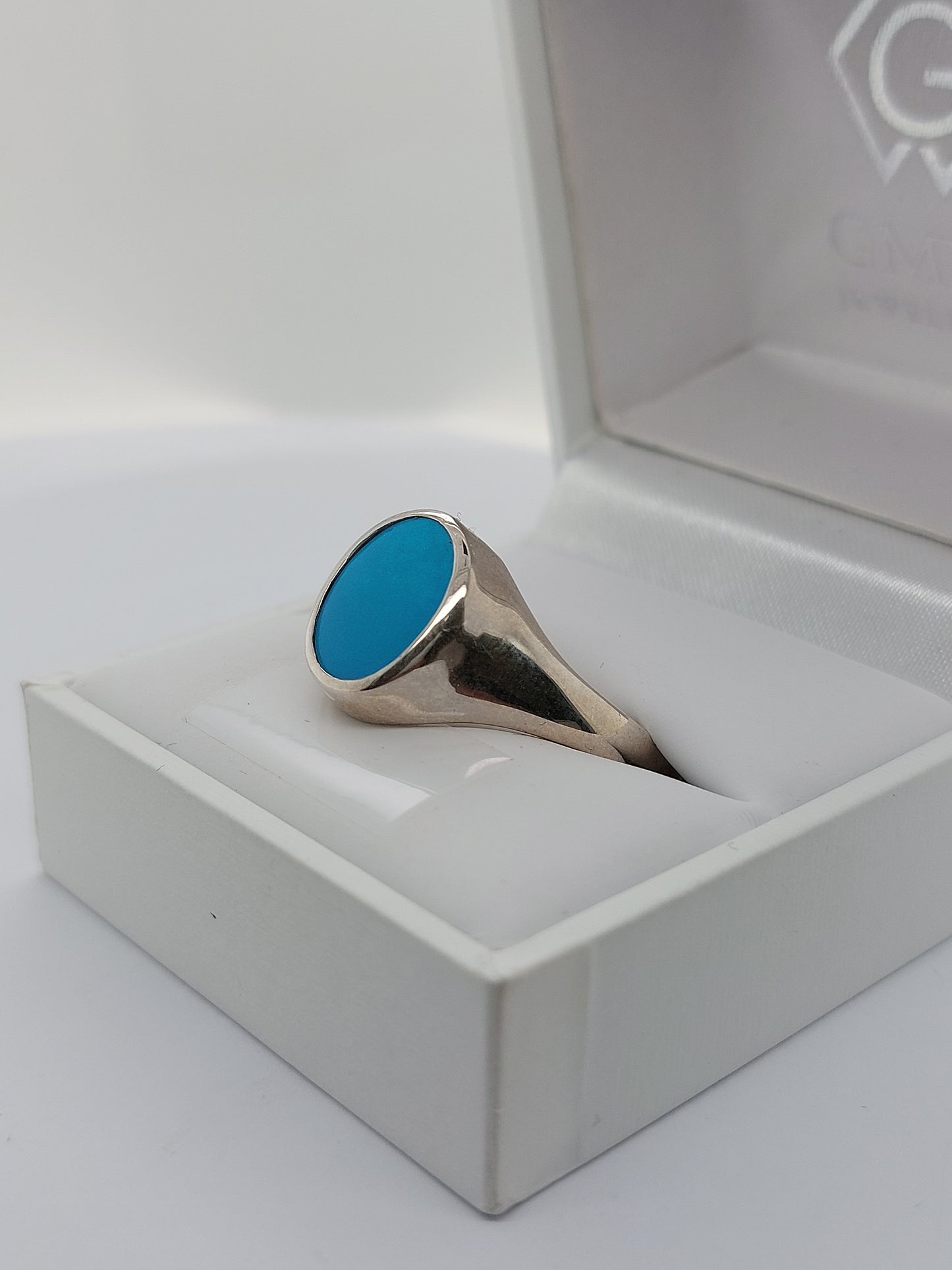 Gents Turquoise Signet Ring