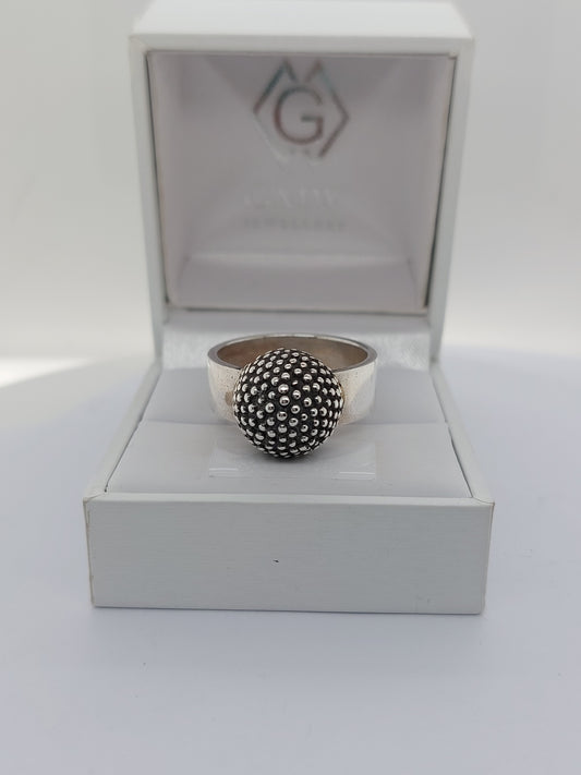Oxidised Bauble Bauble Ring