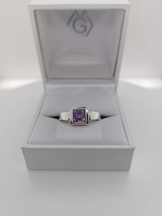 Square Amethyst Ring