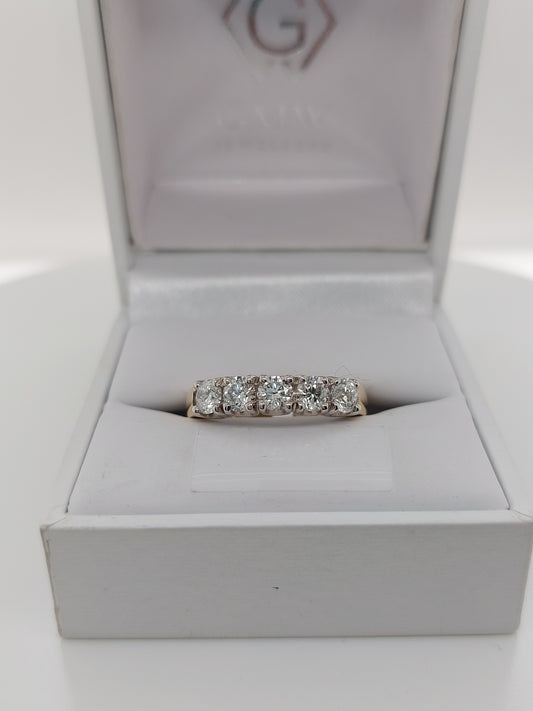 Round 5 Stone Diamond Ring