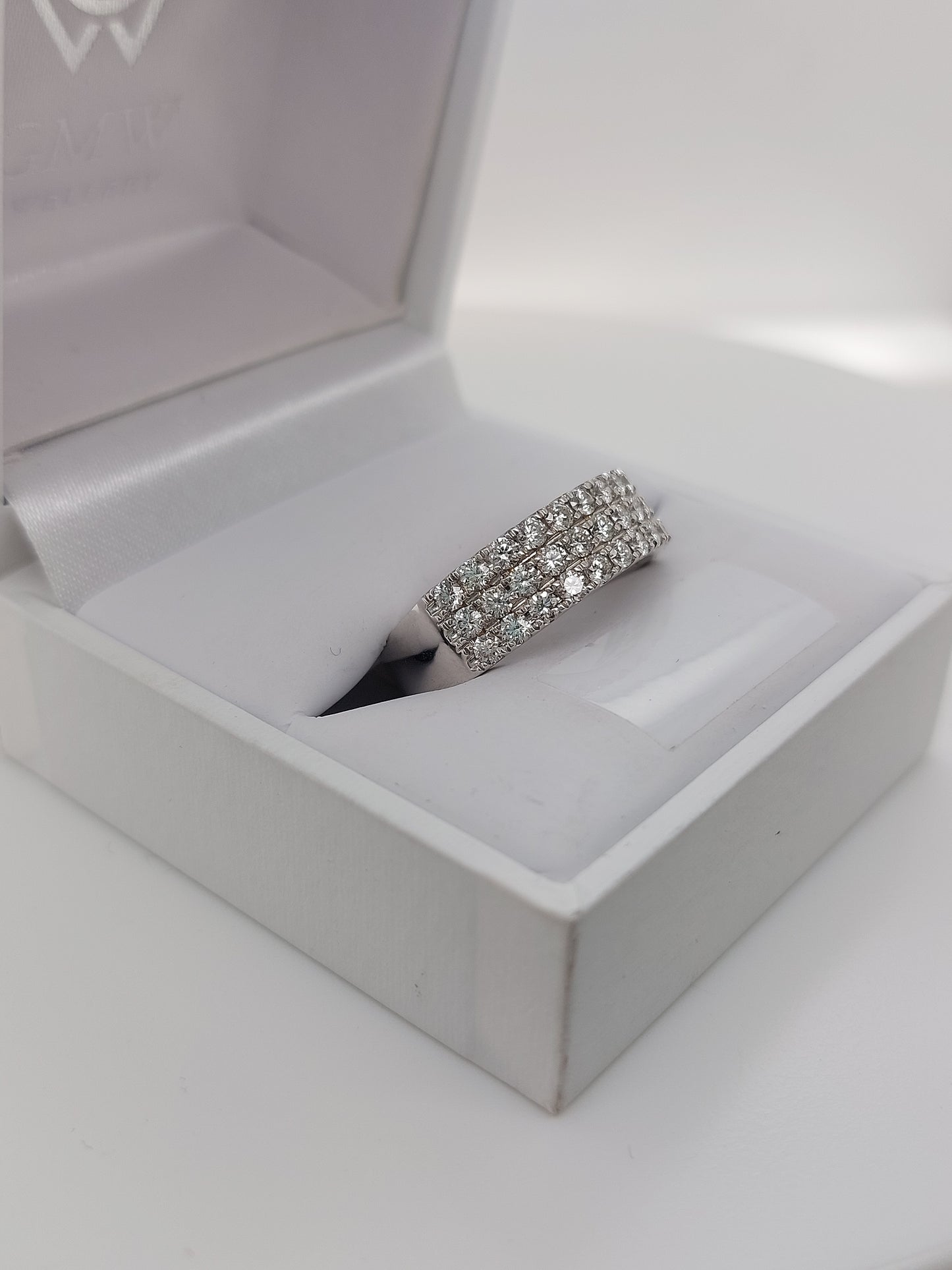 3 Row Diamond Ring