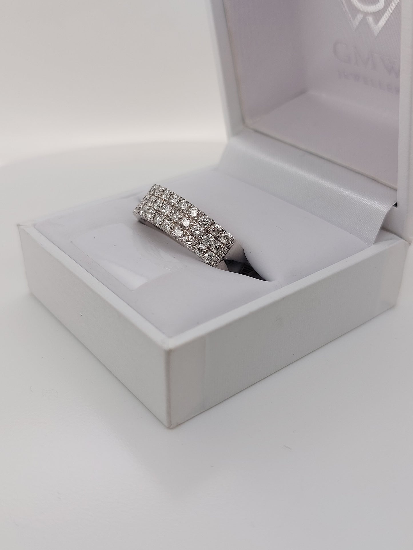 3 Row Diamond Ring