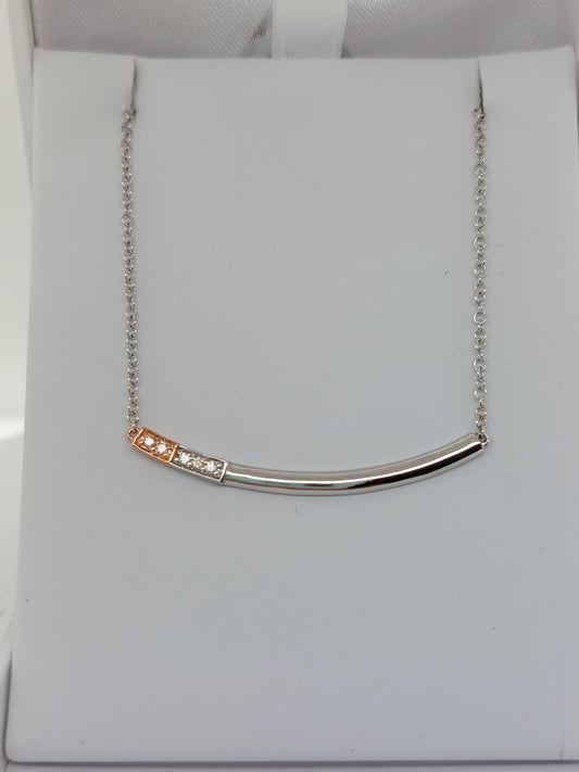 Two-Tone Pink Diamond Necklace