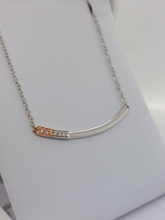 Two-Tone Pink Diamond Necklace