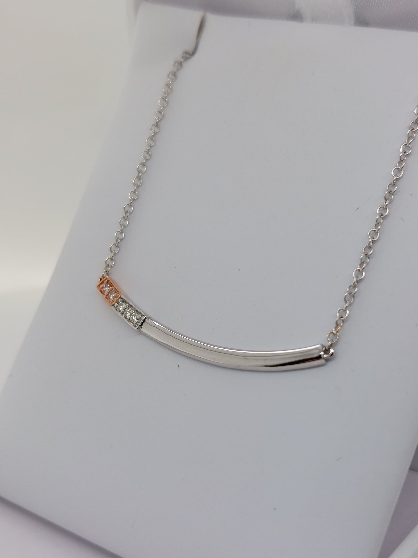 Two-Tone Pink Diamond Necklace