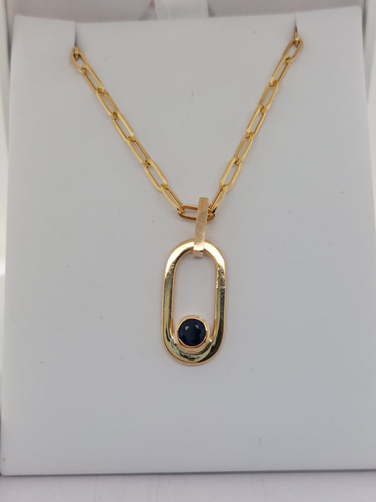 Oval Sapphire Pendant