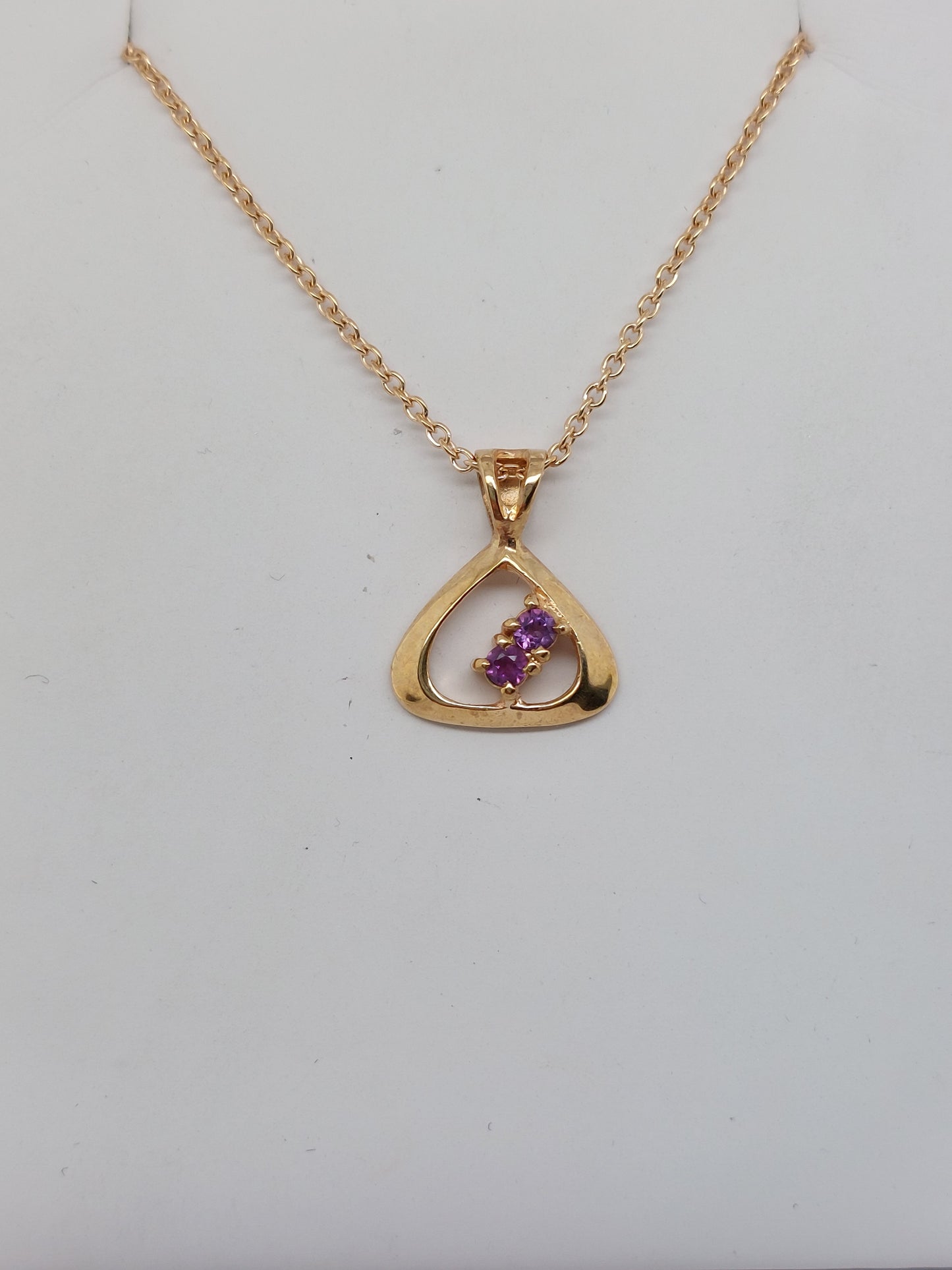 Triangle Amethyst Pendant