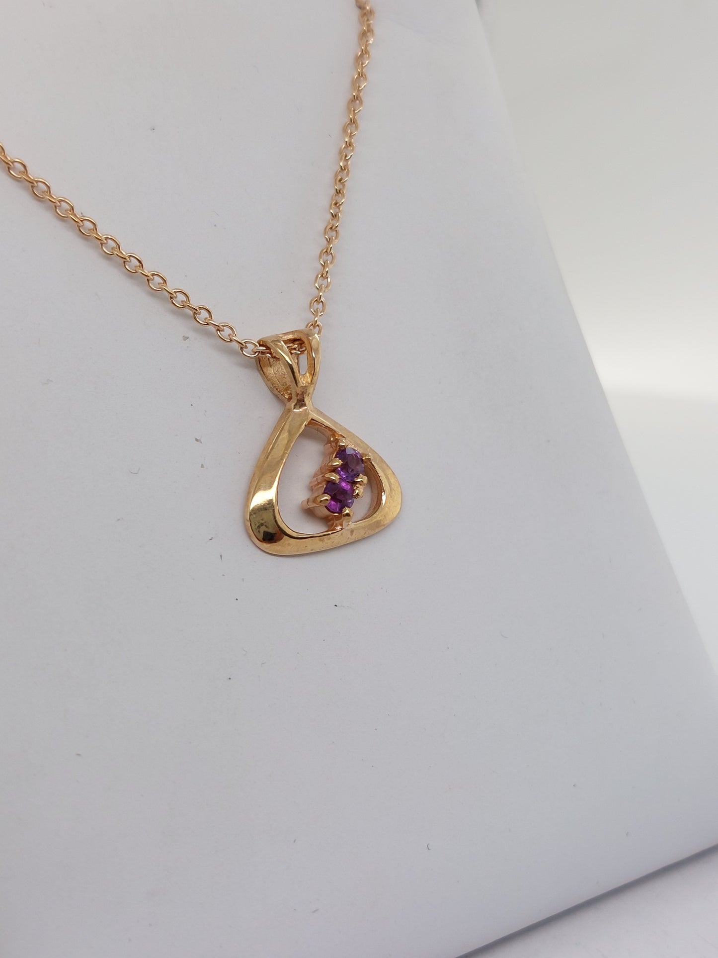 Triangle Amethyst Pendant