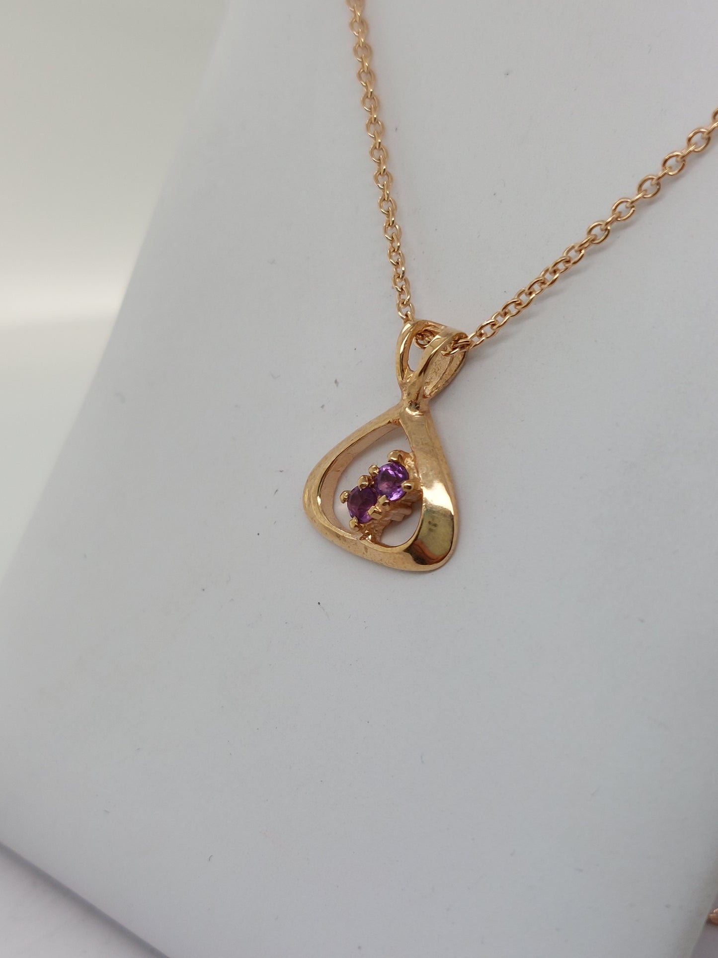 Triangle Amethyst Pendant