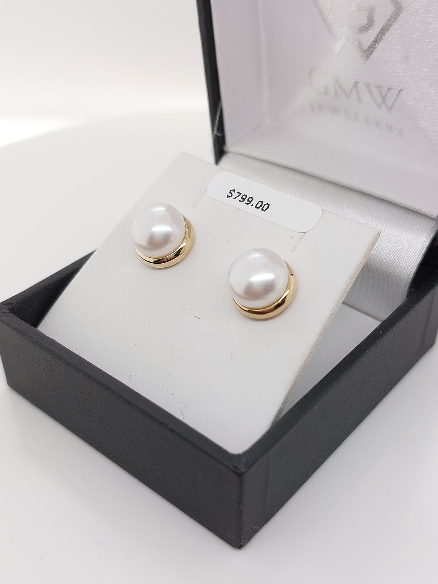 Gold Pearl Studs