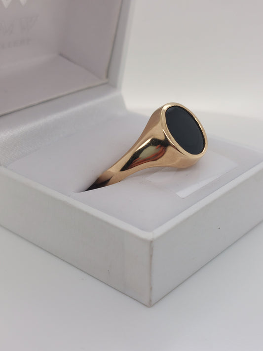 Black Onyx Signet Ring