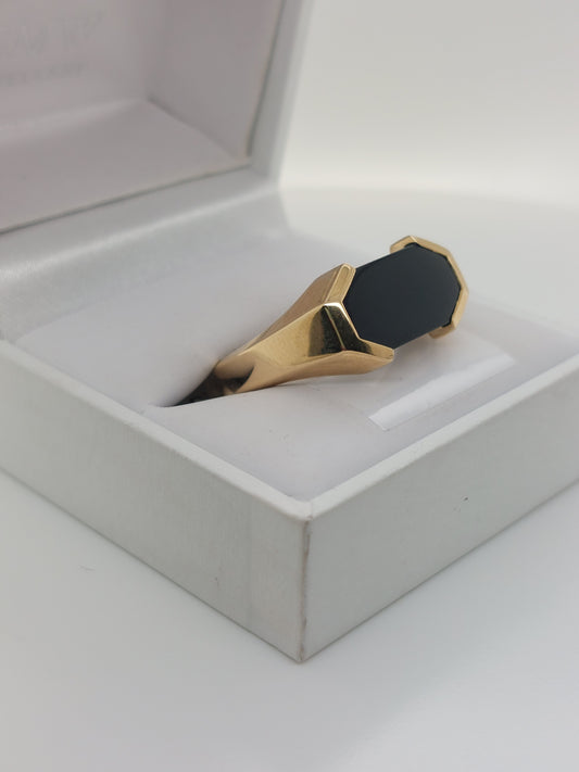 Octogonal Onyx Ring