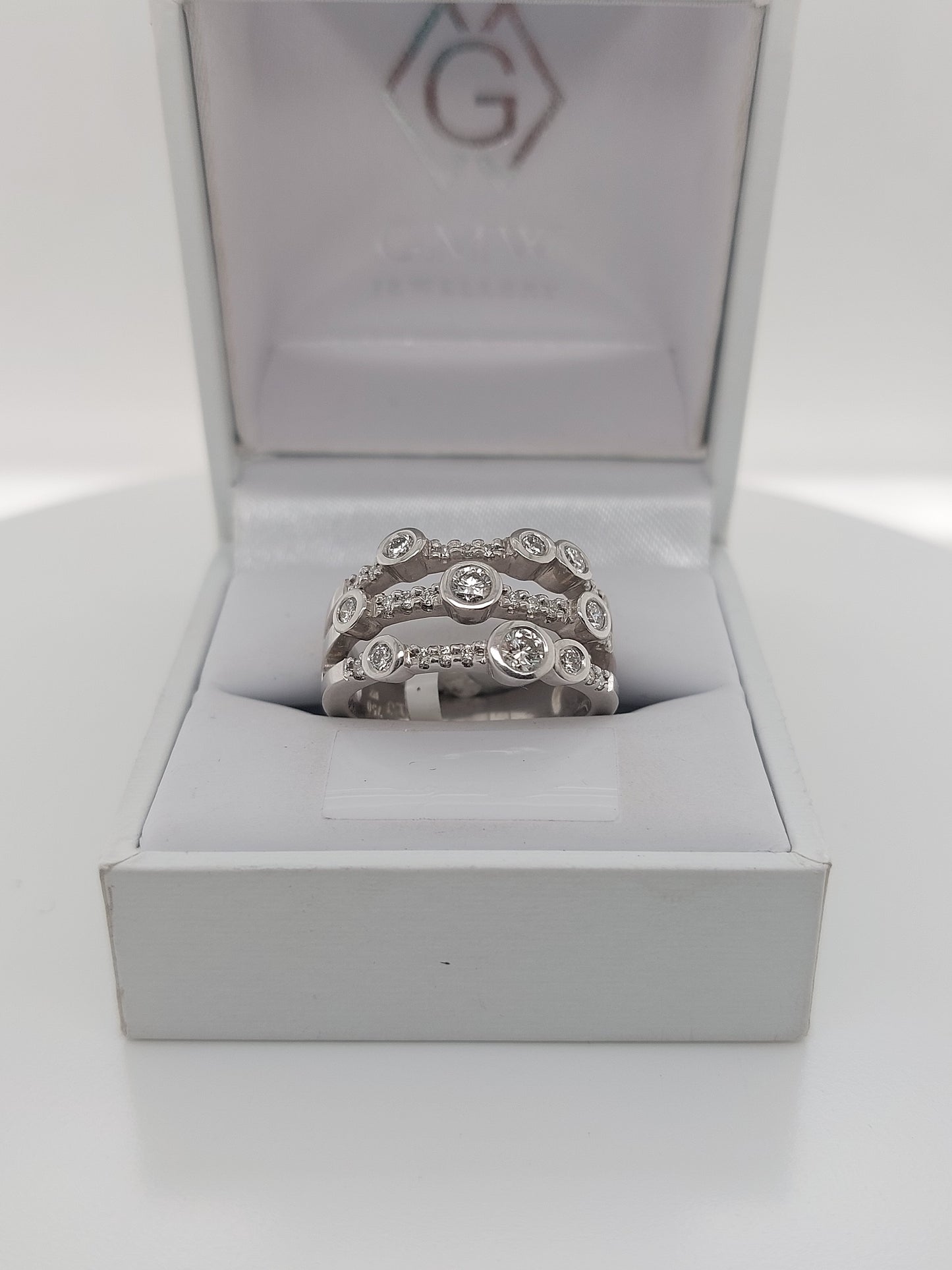 3 Row Diamond Ring