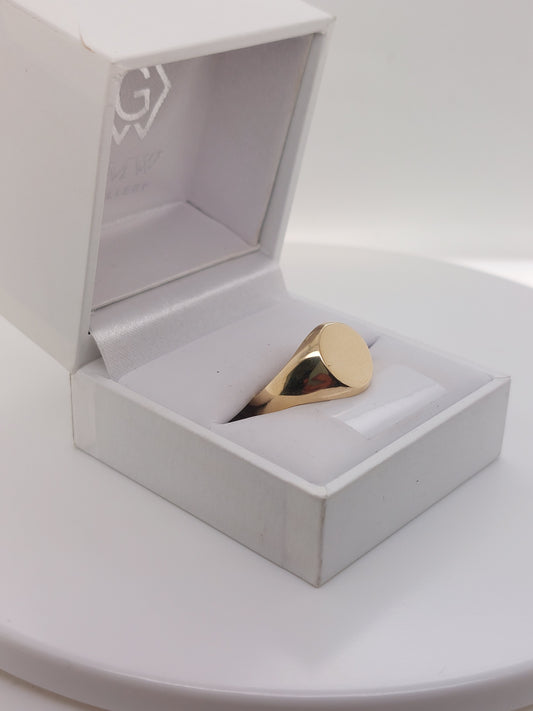 Ladies Round Signet Ring