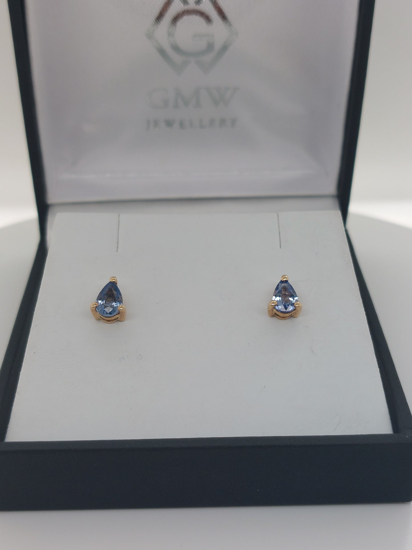 Pear Shaped Sapphire Earrings