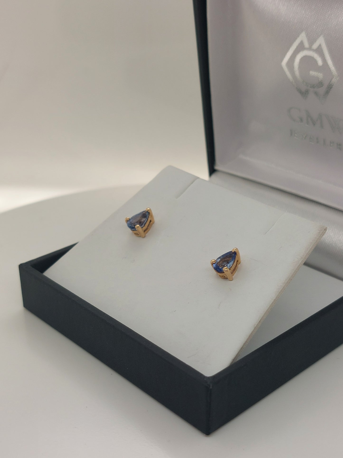 Pear Shaped Sapphire Earrings