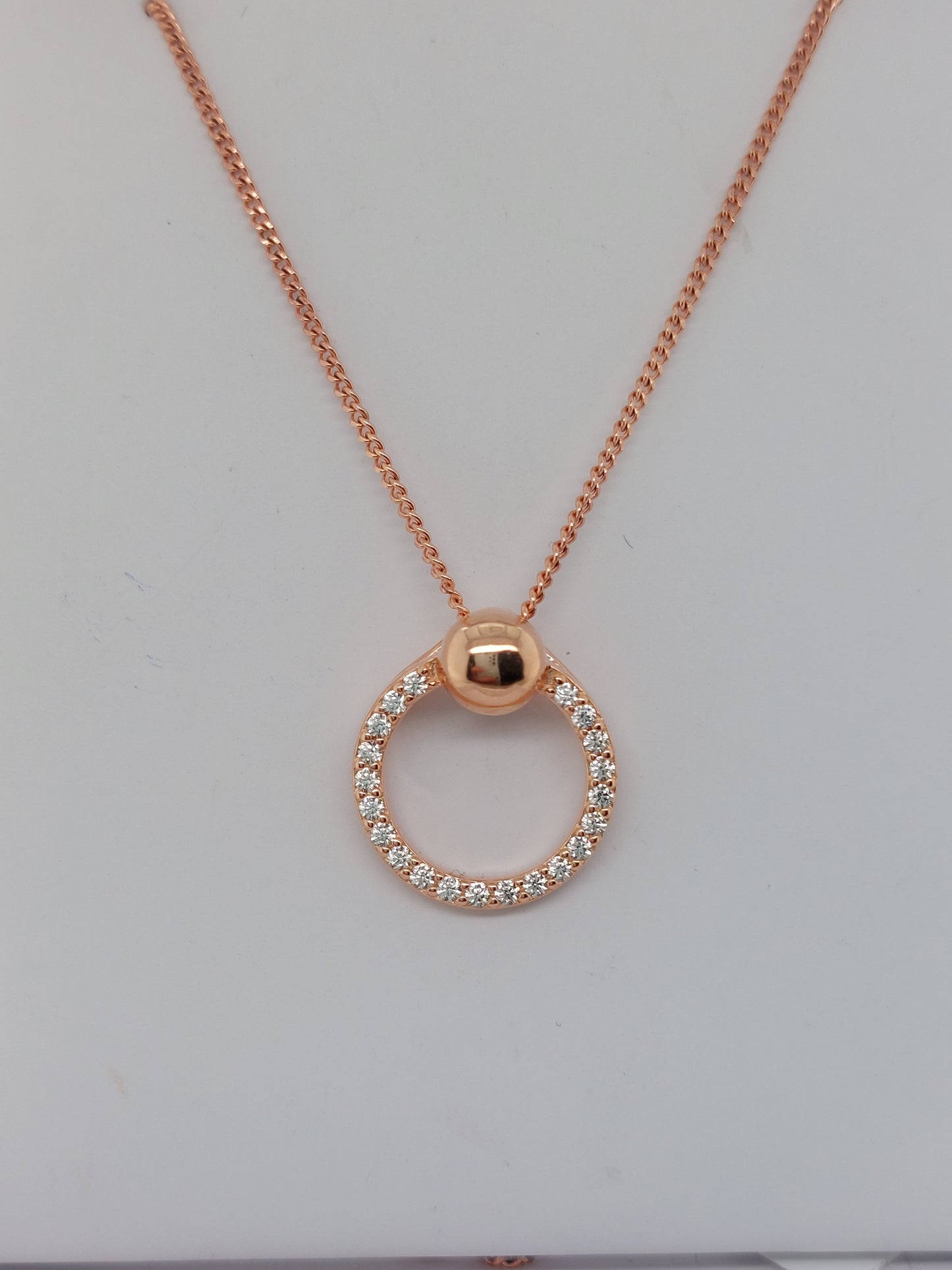 Rose Open Circle Necklace