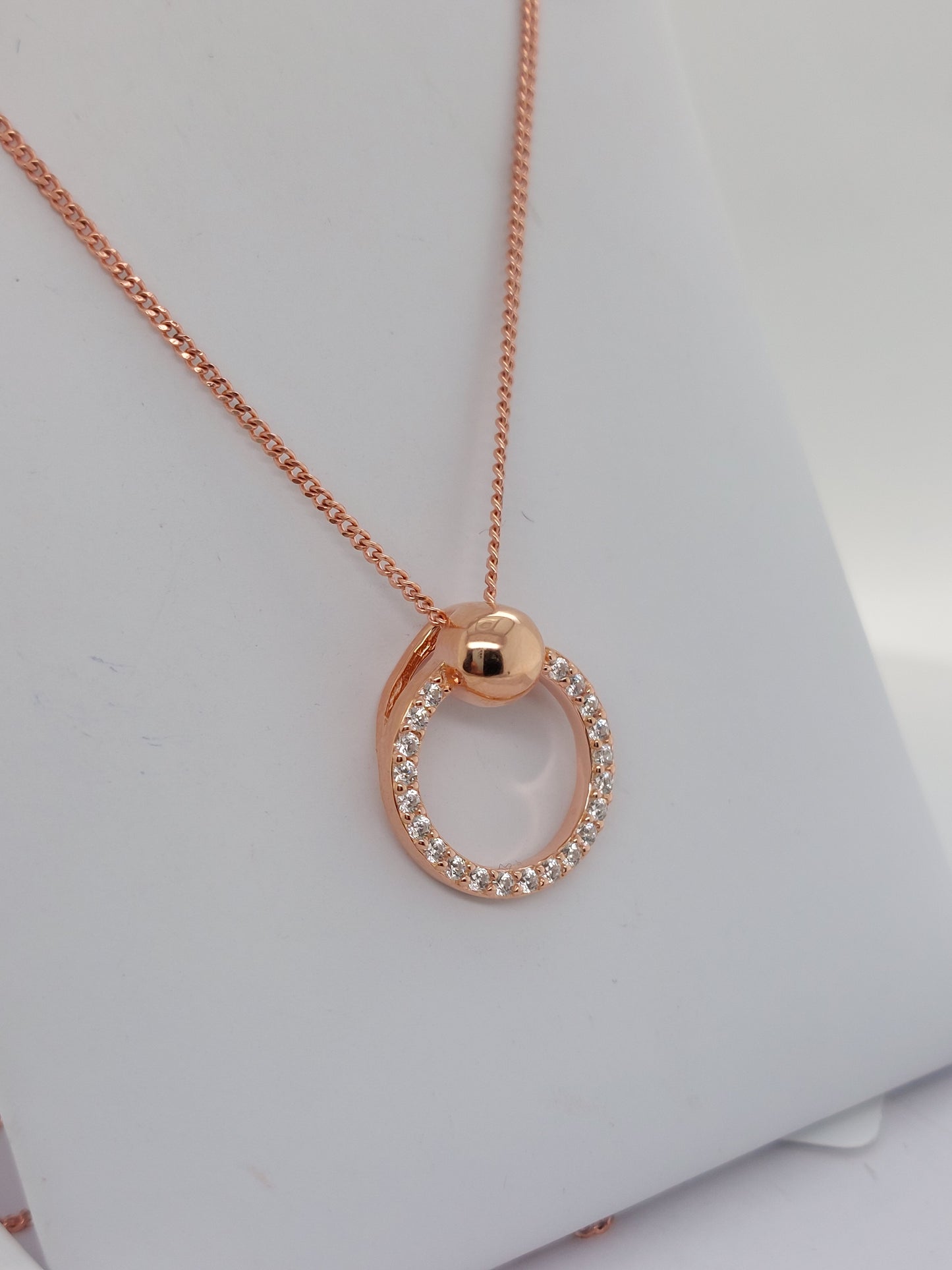 Rose Open Circle Necklace